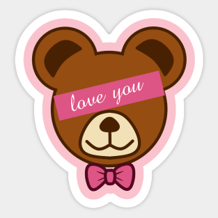 Cute bears love you Sticker